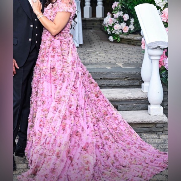 pink purple ruffled dress - Picture 2 of 3